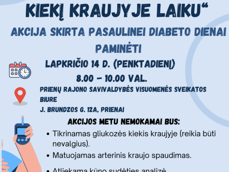 Акция «Узнай свой уровень глюкозы в крови вовремя»