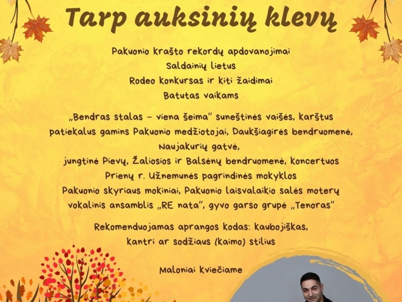 Pakuonio krašto rudens šventė „Tarp auksinių klevų“