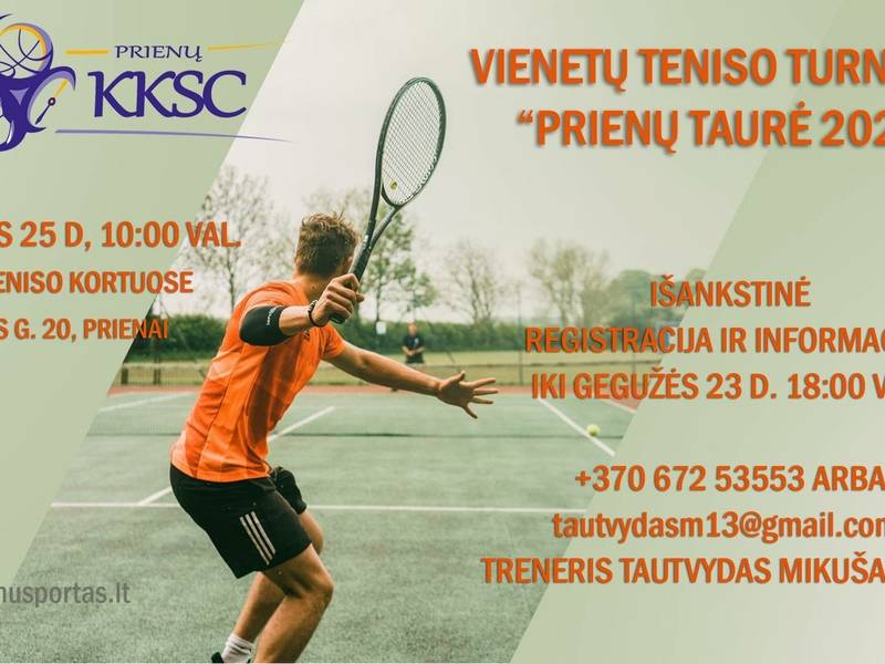 Singles tennis tournament "Prienai Cup 2025"