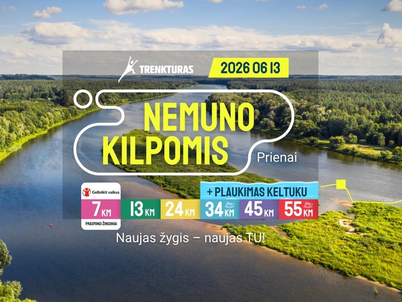 Hike along the Nemunas River loops. "TrenkTuras" in Prienai.