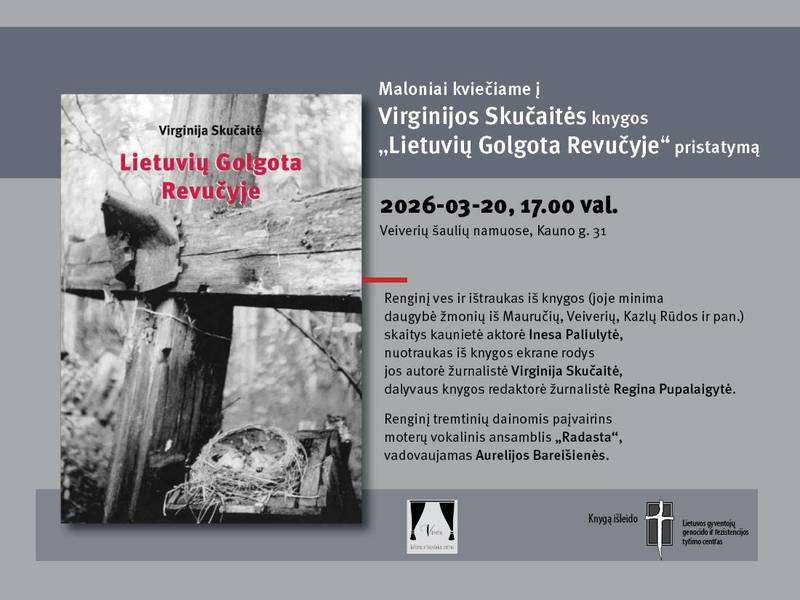 Presentation of the book "Lithuanian Golgotha in Revučy" by Virginija Skučaitė