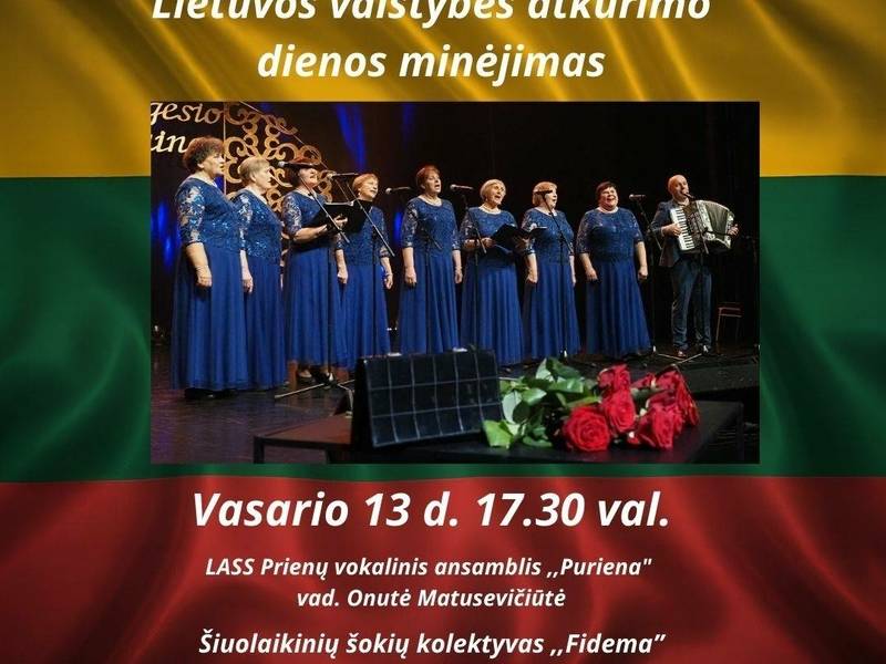 Памятное мероприятие, посвященное восстановлению литовского государства в Бальберишкисе.