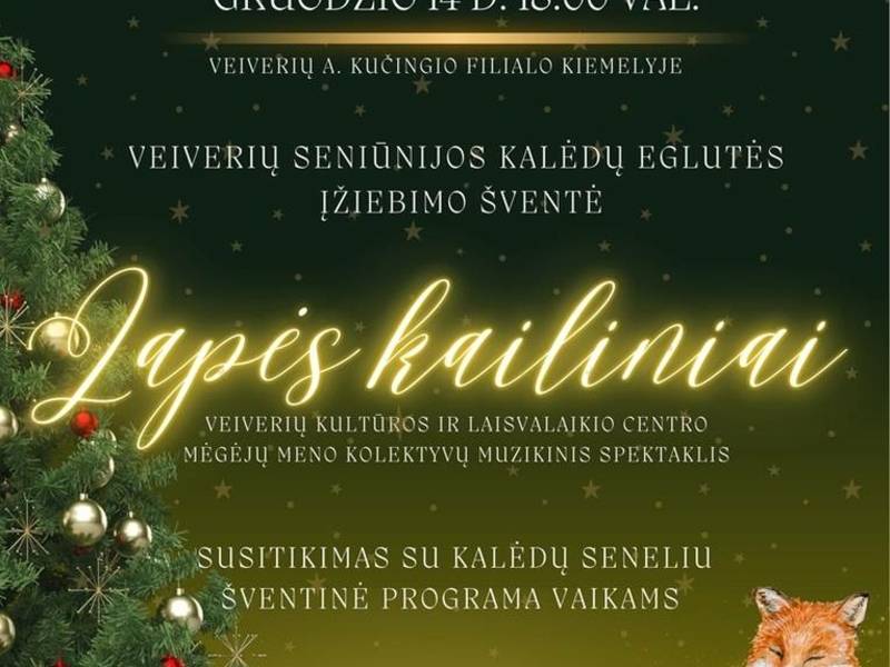 Veiveriai eldership Christmas tree lighting ceremony