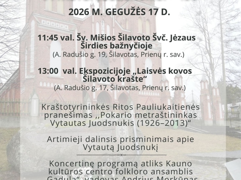Renginys, skirtas Lietuvos laisvės kovų įamžintojo Vytauto Juodsnukio 100-osioms gimimo metinėms paminėti