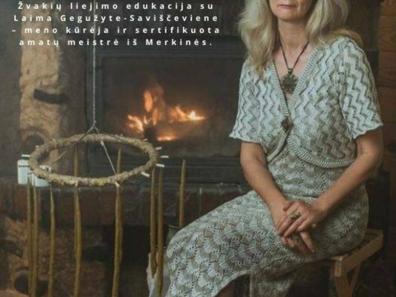 Обучение литью свечей у Лаймы Гегужите-Савищявичене