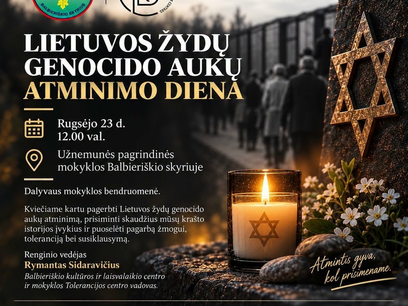 Renginys, skirtas Lietuvos žydų genoicido aukų atminimo dienai