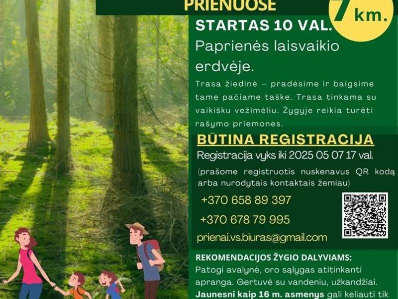 Walking tour "Let's move for health" in Prienai